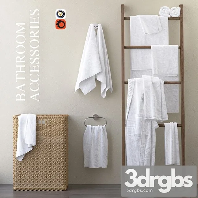 A Set Of Towels For The Bathroom M30 3dsmax Download