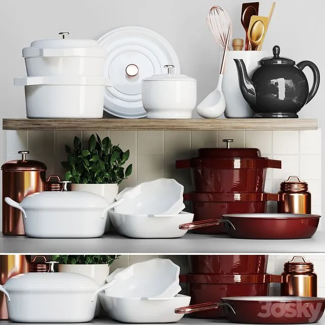 A set of utensils for the kitchen 4 3dsMax Model