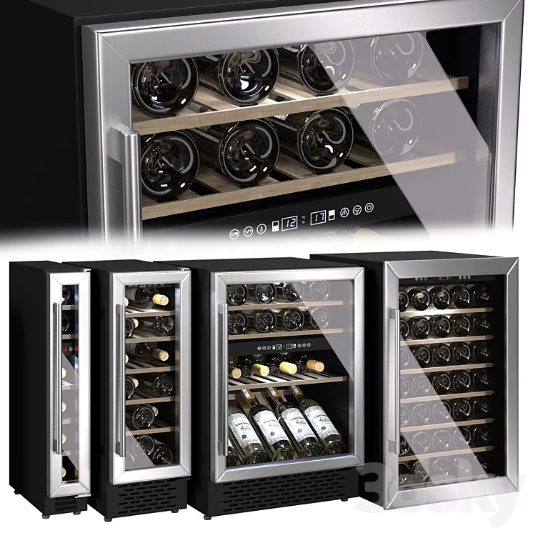 A set of wine cabinets (refrigerators) from Innocenti 3DS Max