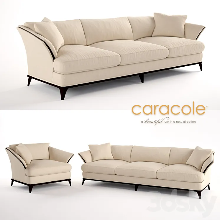 A SIMPLE LIFE chair and sofa by Caracole 3DS Max