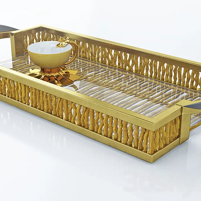 a tray for tea 3ds Max