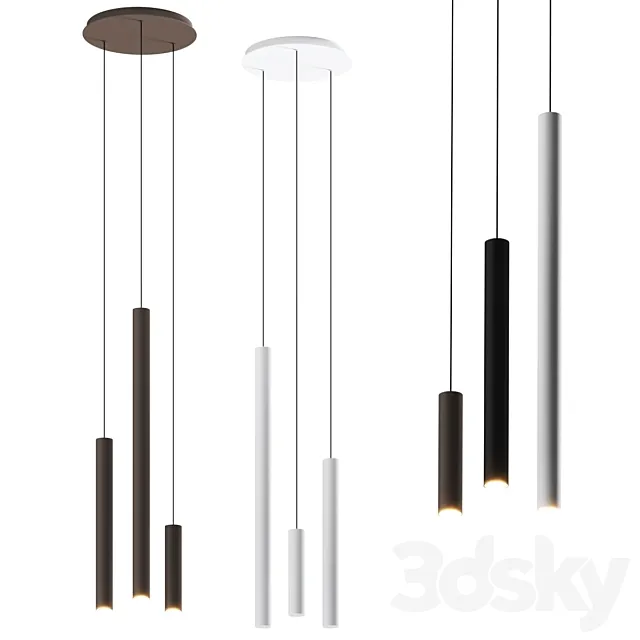 A-Tube Lodes Cluster suspension lamps Pendant 3DS Max Model