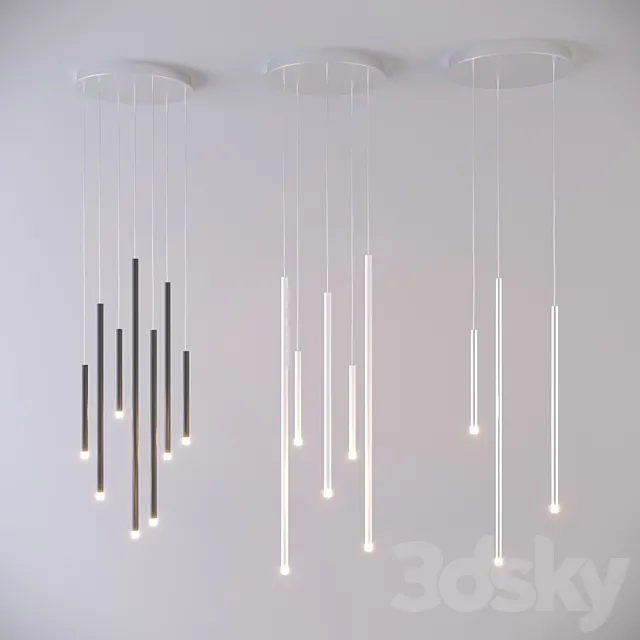 A-Tube Nano Cluster sistem Lights Round 3ds Max