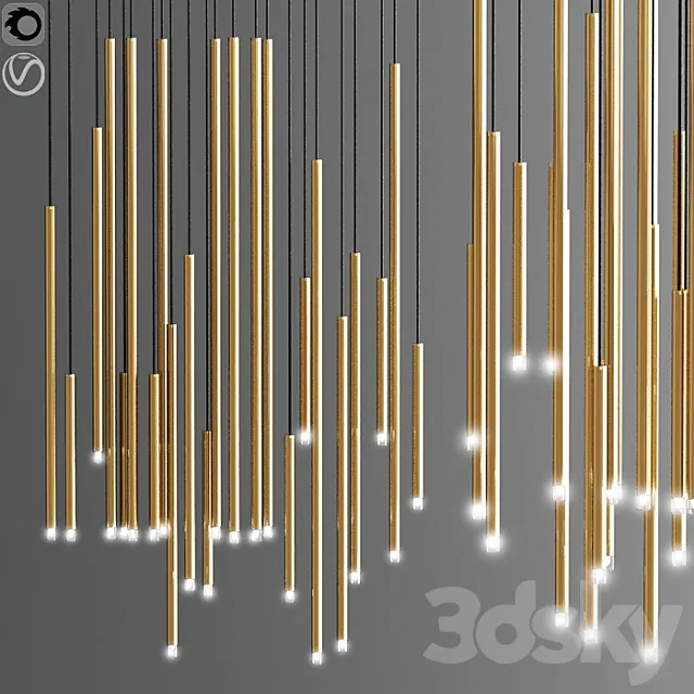 A-Tube Nano Cluster sistem Pendant Light 3ds Max