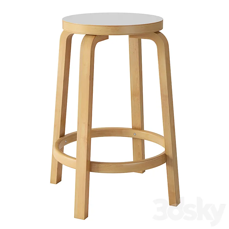 Aalto USA Artek Alvar Aalto Counter Stool 64 3DS Max