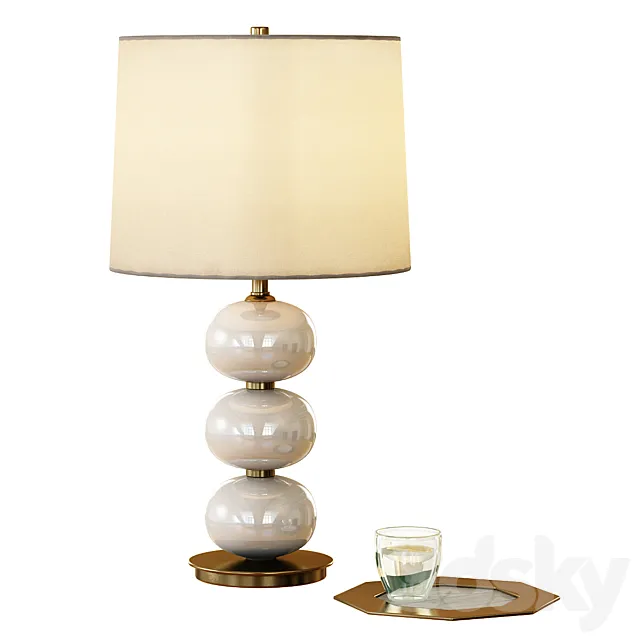 Abacus Table Lamp – Milk White 3ds Max