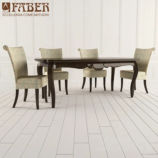 Abate Faber Dining Table 3DS Max Model