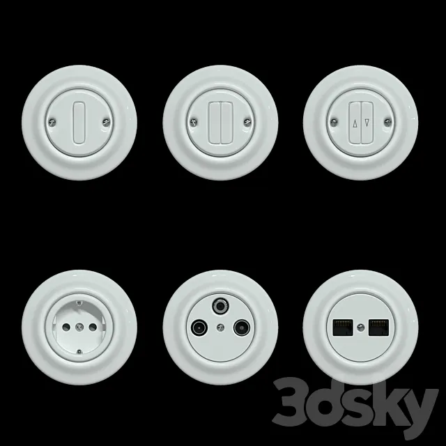 ABB Decento switches. 3DS Max Model