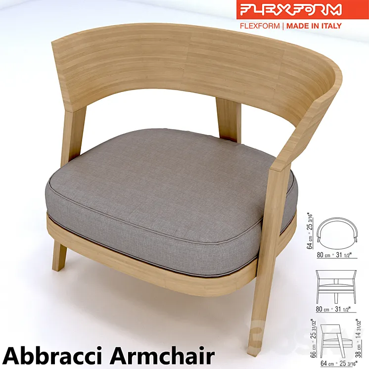 Abbracci Armchair 3DS Max