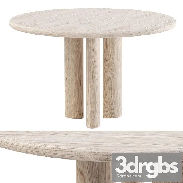Abby Everyday Round Table Round Wooden Dining Table 3dsmax Download