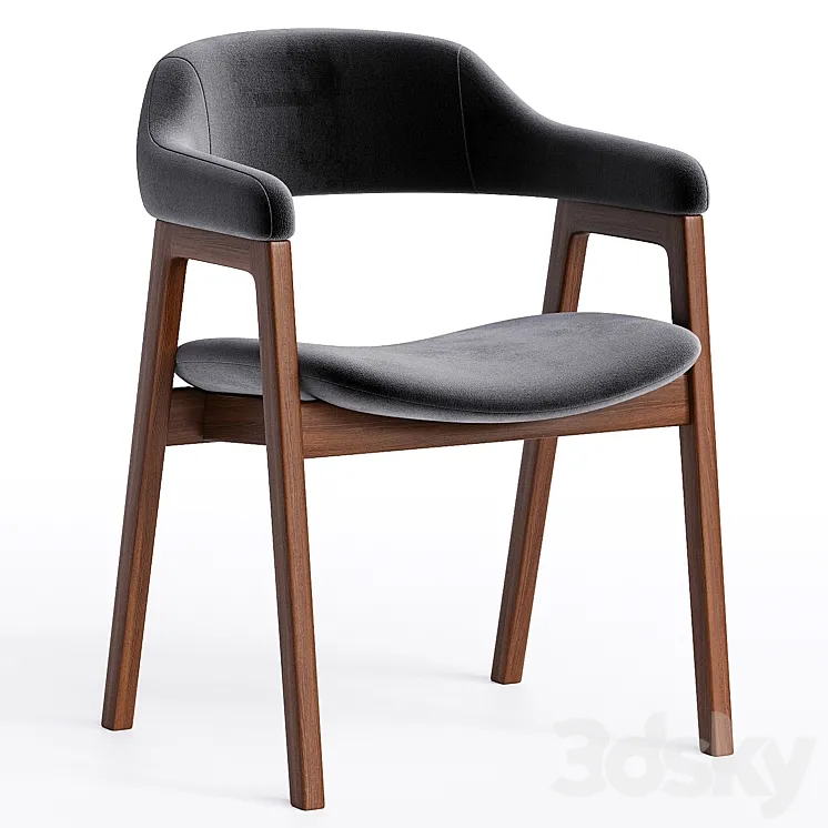 Abilene Upholstered Dining Arm Chair 3DS Max Model