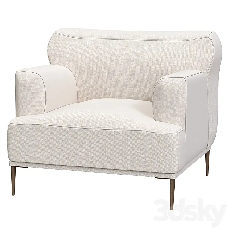 Abisko Quartz White Lounge Chair 3DS Max