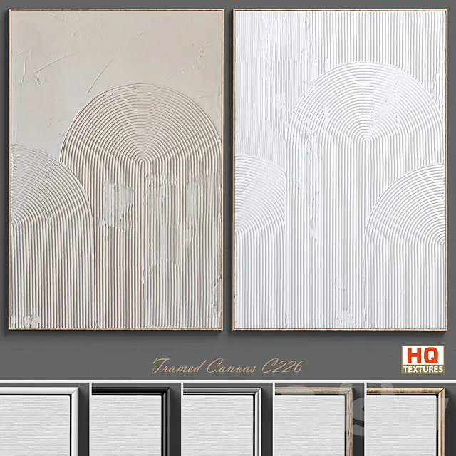 Abstract Arch Plaster Wall Art C-226 3DSMax File