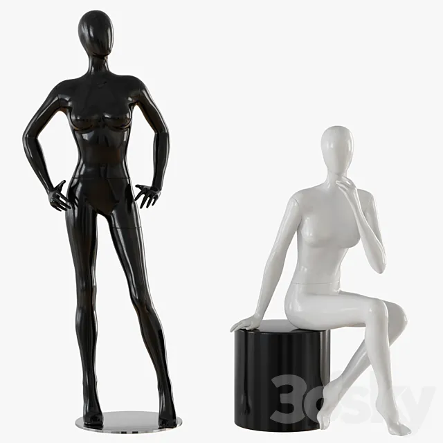 Abstract female mannequin 3DSMax File