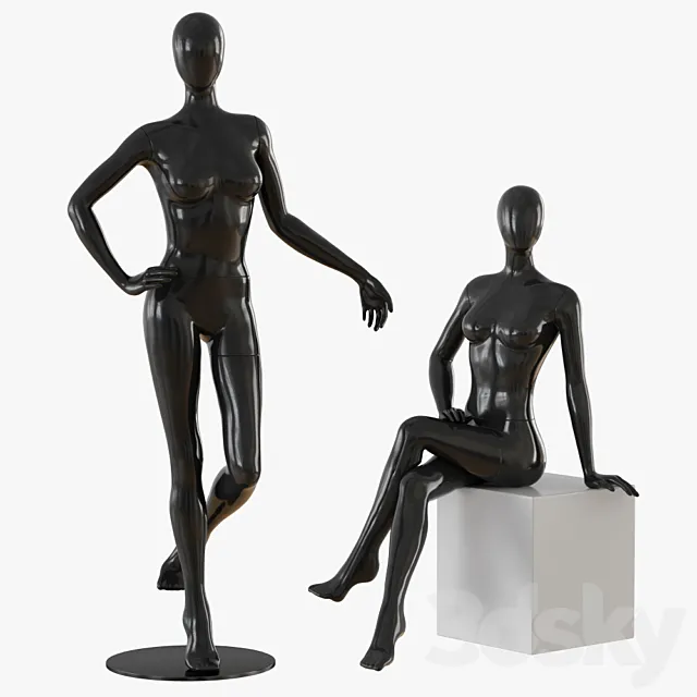 Abstract female mannequin 3DSMax File