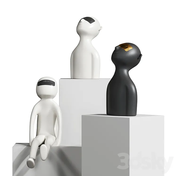 abstract figure sculpture ornaments 3DS Max Model