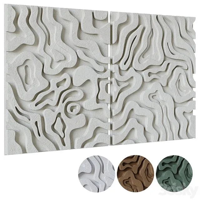 Abstract painting set by Lucile Salamone 3dsMax Model