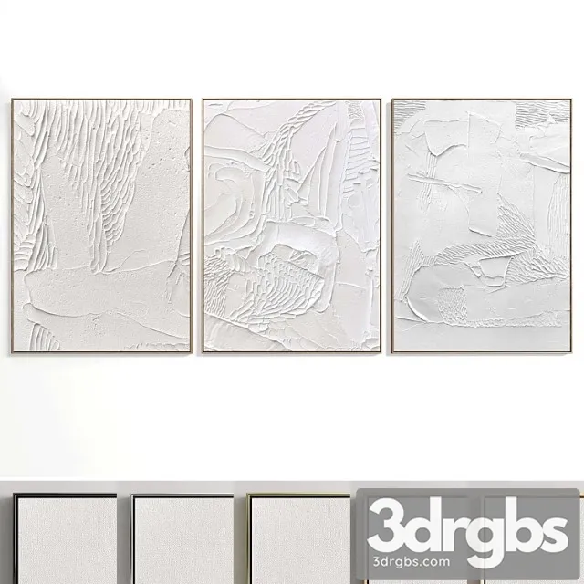 Abstract Painting Set Of 3 Pieces No 33 3dsmax Download