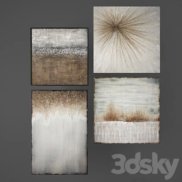 Abstract paintings by zgallery. 02 3DSMax File