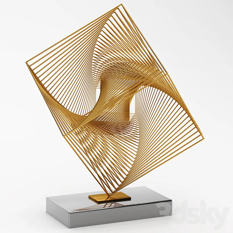Abstract sculpture hypercube 3DS Max