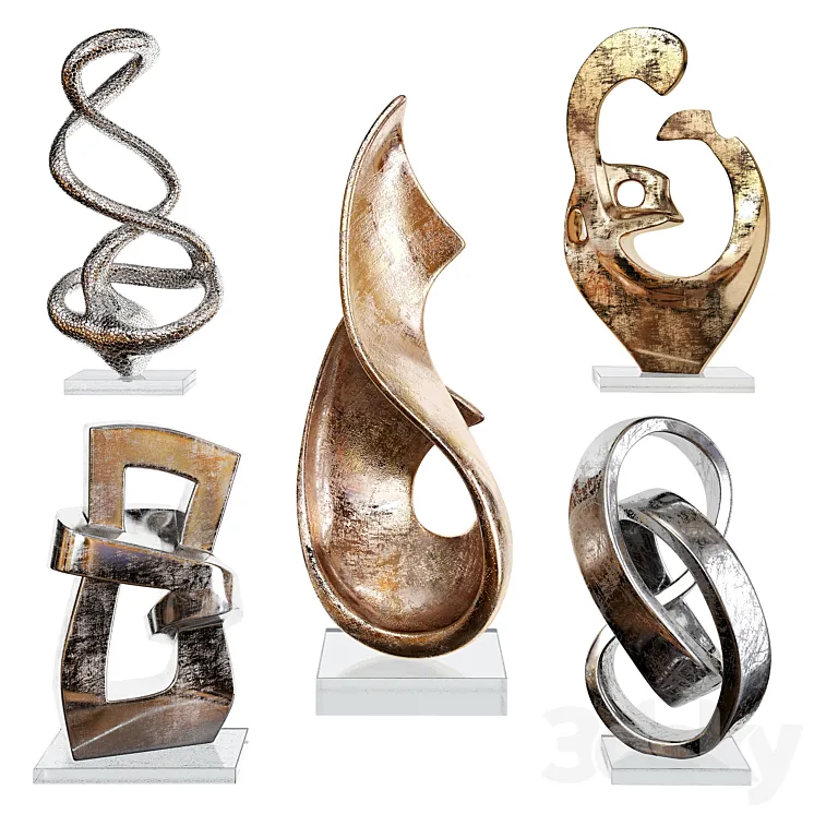 Abstract statuettes 01 3DS Max