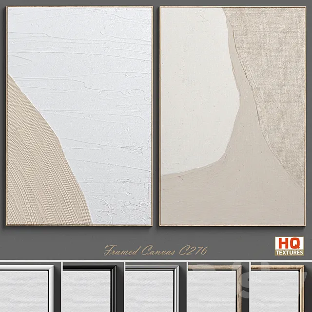 Abstract Textural Plaster Wall Art C-276 3DS Max Model