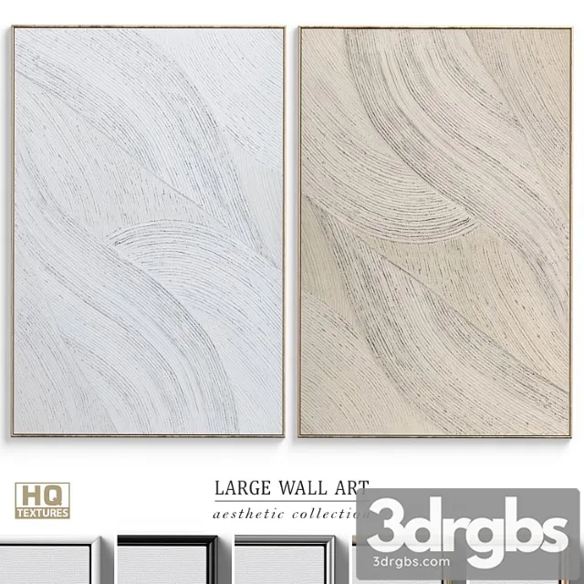 Abstract textural plaster wall art c-364 3dsmax Download