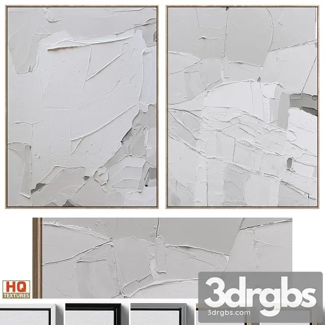 Abstract Textural Plaster Wall Art C 439 3dsmax Download
