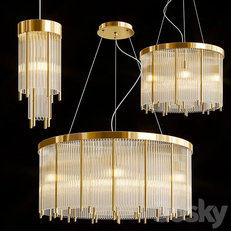 ABUR Chandelier Collection 3DS Max