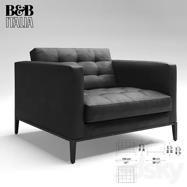 ac lounge b & b italia 3DS Max Model