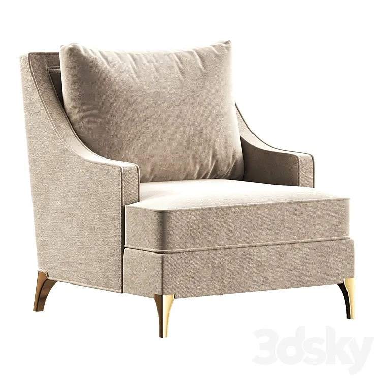 Accent armchairs Rowe 3DS Max Model