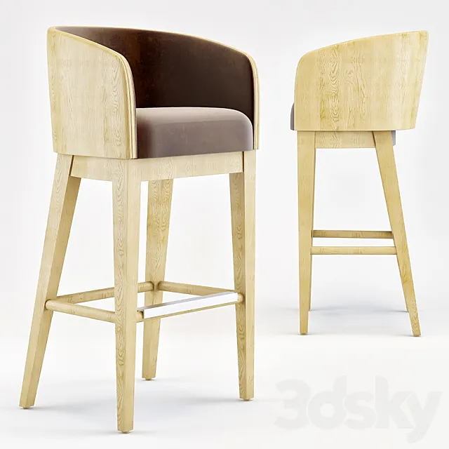 Accento bar stools 3ds Max