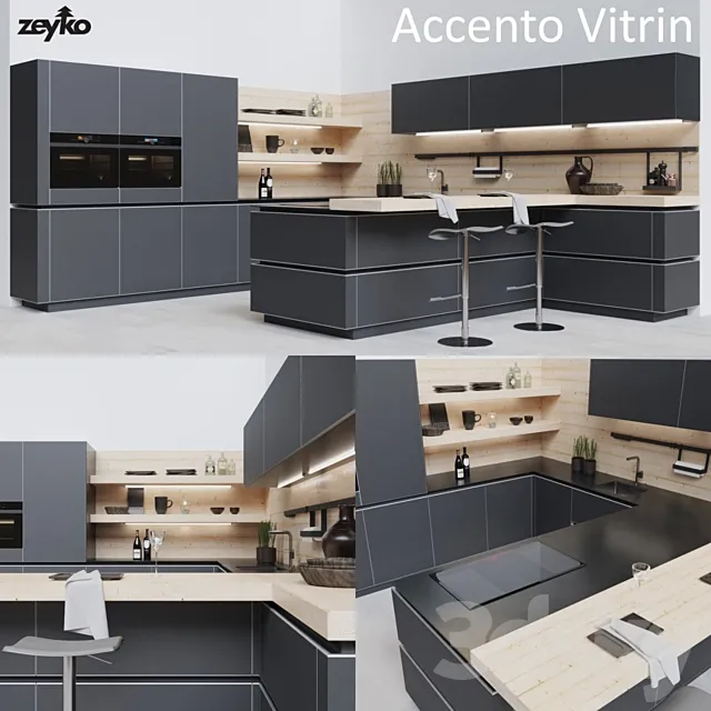 Accento Vitrin Zeyko 3ds Max