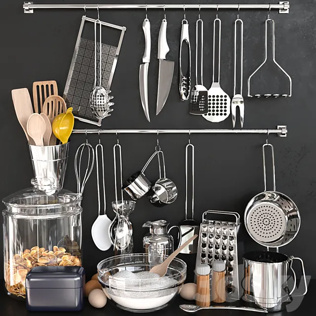 Accessories and kitchen utensils 7 3DSMax File