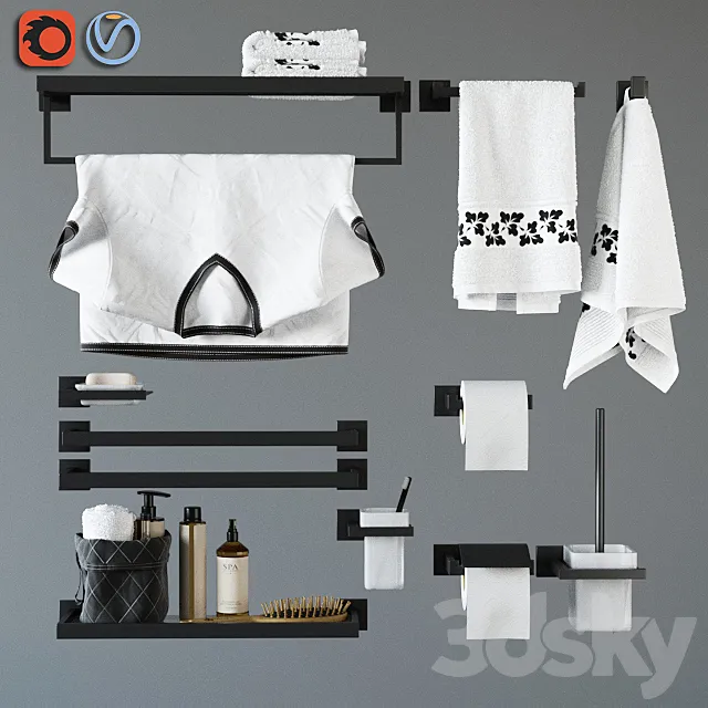 accessories for bathing Feramolli Black Line Edition 3DSMax File