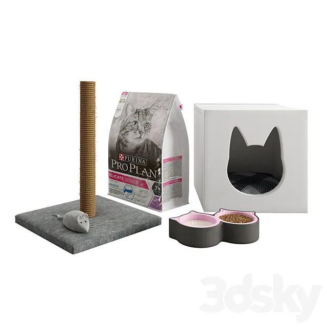 Accessories for cats 01 3DS Max Model
