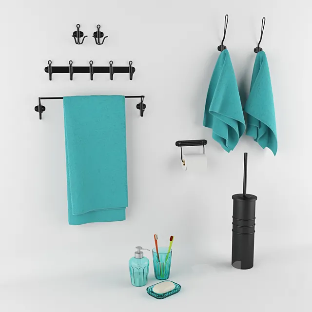 Accessories for IKEA bathroom – SVARTSJÖN series _ IKEA – Series SVARTSH?N 3DSMax File