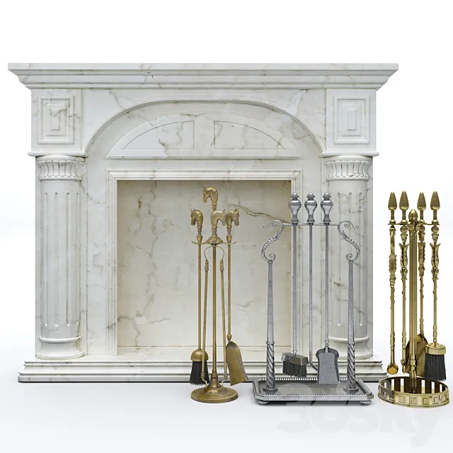 Accessories for the fireplace Stilars ACF Arte and decorative portal Tenroy 3ds Max