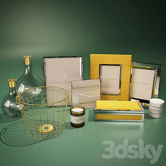 Accessories ZARA HOME and H & M HOME 3DS Max Model