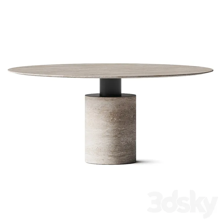 Acerbis Creso Travertine Dining Table 3DS Max