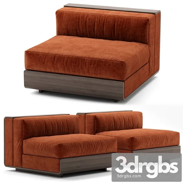 Acerbis life sectional velvet sofa