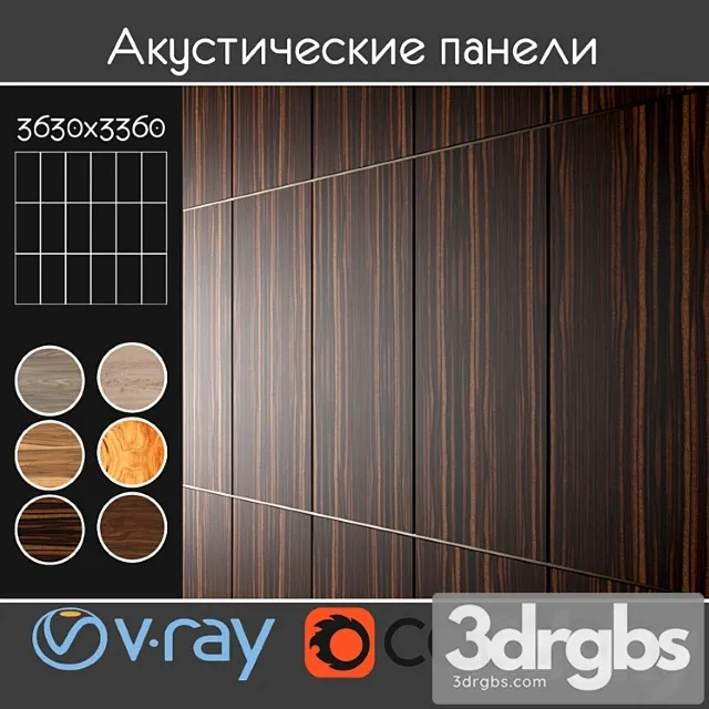 Acoustic Decorative Panels 6 Types Set 19 3dsmax Download
