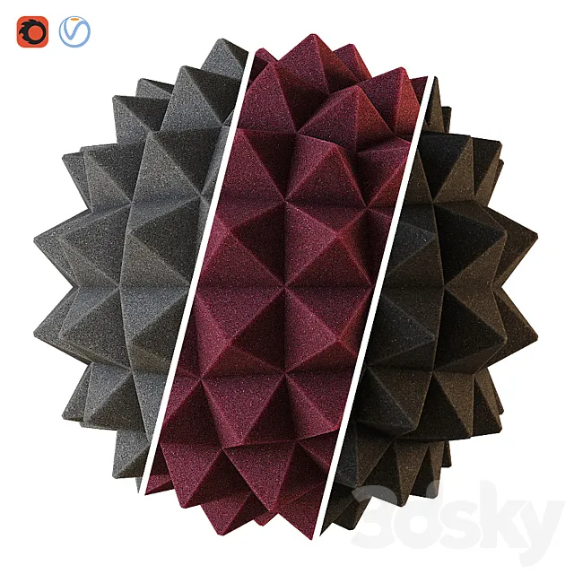 Acoustic foam material 3dsMax Model