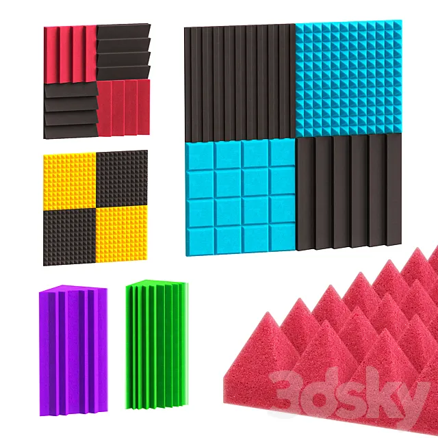 Acoustic panels 3DS Max Model