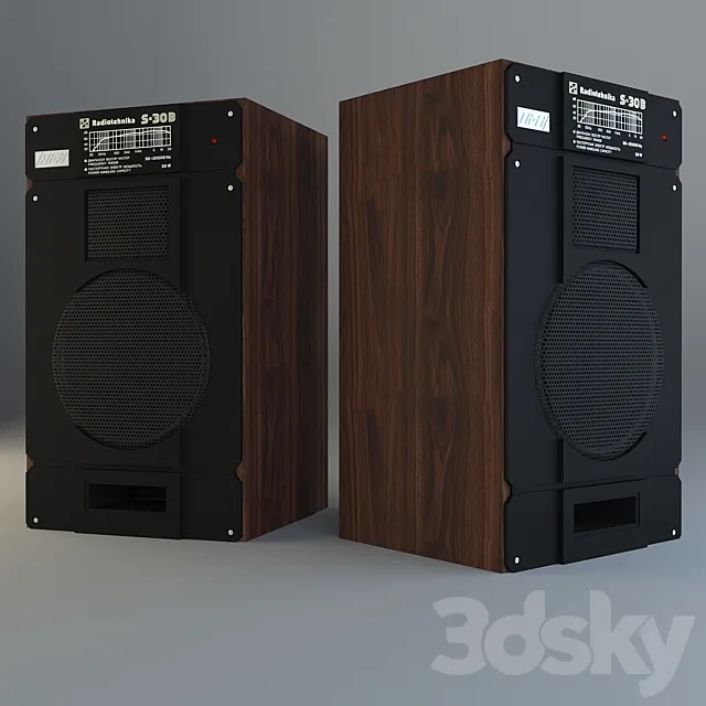 Acoustic system Radiotehnika S30b 3DS Max Model