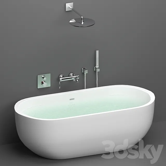 Acrylic Bath BelBagno BB13-1800 3DS Max Model