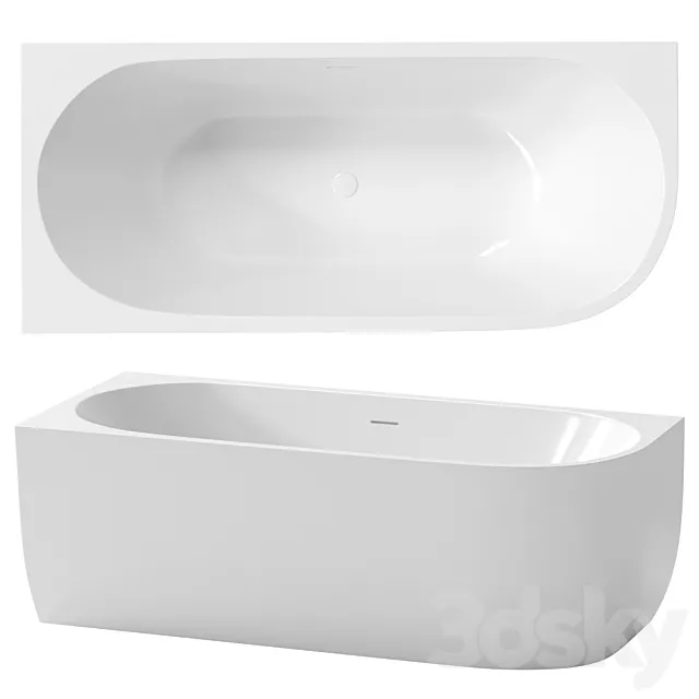 Acrylic bathtub ABBER AB9315 L 3ds Max