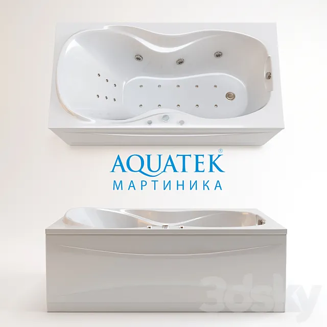 acrylic bathtub Akvatek Martinique 3DSMax File