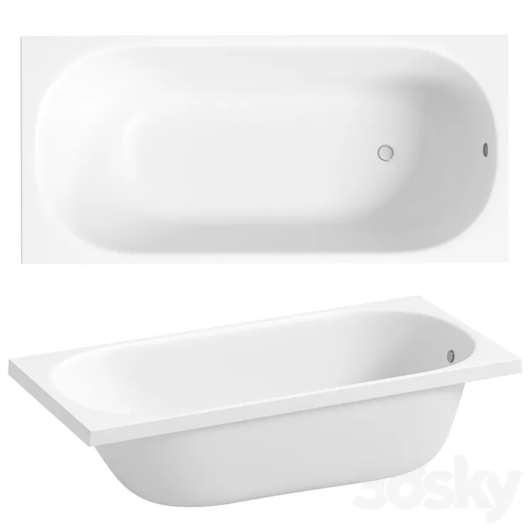 Acrylic bathtub DIWO Anapa 150×70 3DS Max