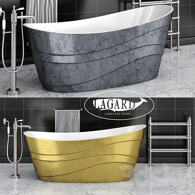 Acrylic bathtub Lagard Alya 3ds Max